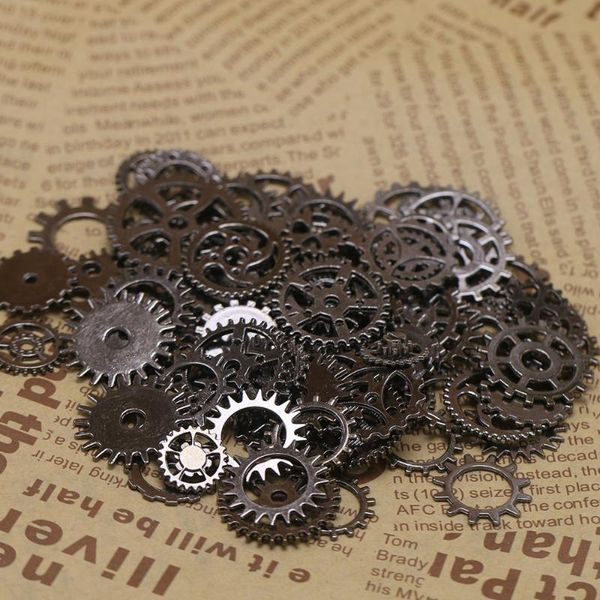 100g/pack Vintage Steampunk Wrist Watch Parts Gears Wheels Steam Punk Diy Jewelry Making Findings 12-40mm Metal Craft Mx 001