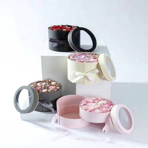 double layer round flower paper boxes with ribbon rose bouquet gift packaging cardboard box valentine's day wedding decoration
double layer round flower paper boxes with ribbon rose bouquet gift packaging cardboard box valentine's day wedding decoration
