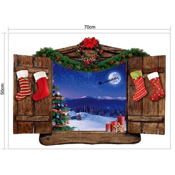 newpvc driver new3d fake window santa christmas claus deer sticker new year decoration living kids room bedroom wall paper 7
newpvc driver new3d fake window santa christmas claus deer sticker new year decoration living kids room bedroom wall paper 7