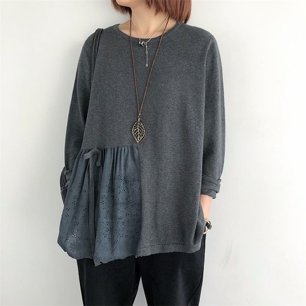 johnature vintage patchwork women sweaters o-neck long sleeve knitted autumn new solid color casual female pullover sweater 201130, White;black
johnature vintage patchwork women sweaters o-neck long sleeve knitted autumn new solid color casual female pullover sweater 201130, White;black
