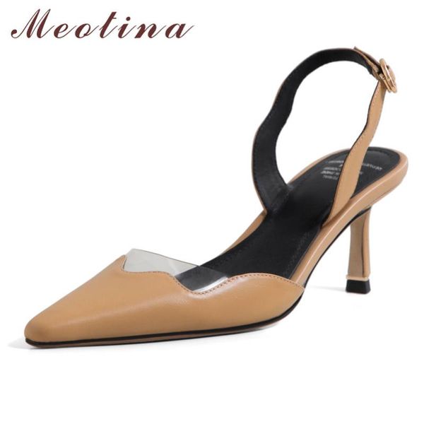 sandals meotina genuine leather high heel shoes women pointed toe transparent buckle stiletto heels party footwear summer white, Black
sandals meotina genuine leather high heel shoes women pointed toe transparent buckle stiletto heels party footwear summer white, Black