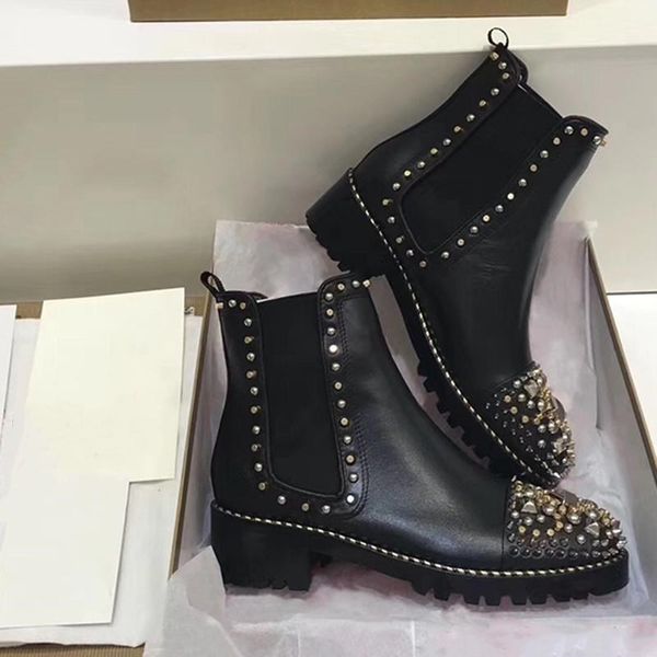 winter fashion boots gold studs women ankle boots brand red bottom boot black genuine leather western rivet boots party wedding
winter fashion boots gold studs women ankle boots brand red bottom boot black genuine leather western rivet boots party wedding