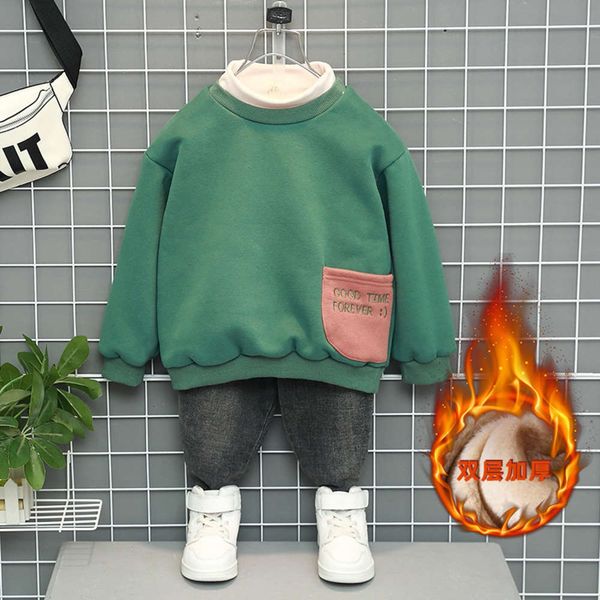 autumn winter clothing 2020 new fashion plush thickened sweater boys' and middle school children's foreign sle soog, Black
autumn winter clothing 2020 new fashion plush thickened sweater boys' and middle school children's foreign sle soog, Black