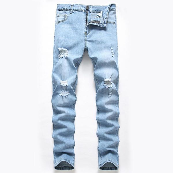 men's jeans 2d cross-border jeans, ripped stretch european and american light-colored slim pants,, Blue
men's jeans 2d cross-border jeans, ripped stretch european and american light-colored slim pants,, Blue