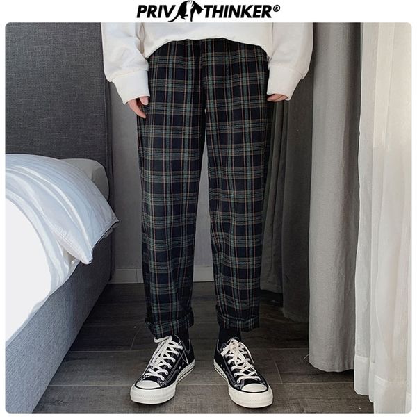 privathinker new fashion man loose striped length trousers korean men plaid casual pants oversized streetwear joggers 201218, Black
privathinker new fashion man loose striped length trousers korean men plaid casual pants oversized streetwear joggers 201218, Black