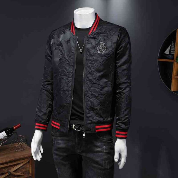 men's jackets jacket spring and autumn embroidery youth handsome all-match korean trend brand casual rqm2, Black;brown
men's jackets jacket spring and autumn embroidery youth handsome all-match korean trend brand casual rqm2, Black;brown