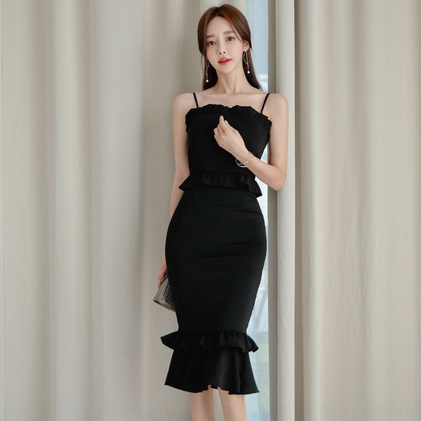 dso0n hip-covered dress summer new sling skirtside skirtsocialite women's clothing elegant slim-fit flounced suspender dress fashion sk, Black;gray
dso0n hip-covered dress summer new sling skirtside skirtsocialite women's clothing elegant slim-fit flounced suspender dress fashion sk, Black;gray