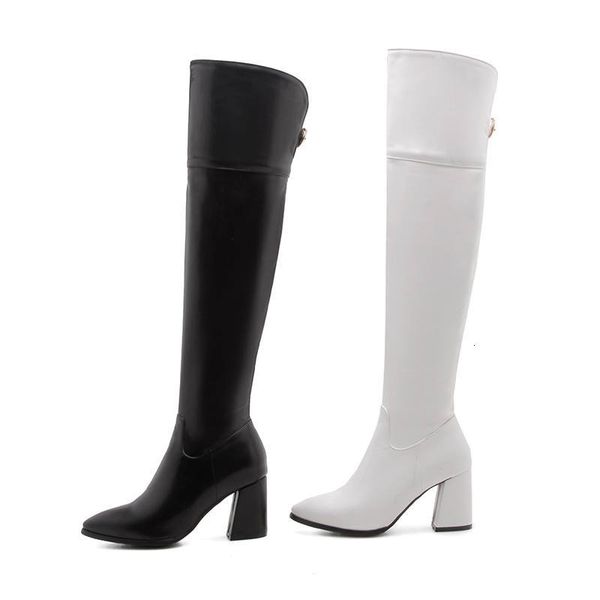 2021 new size 33-47 on knee pu to winter toe wear women's high-heeled boots lqhd, Black
2021 new size 33-47 on knee pu to winter toe wear women's high-heeled boots lqhd, Black