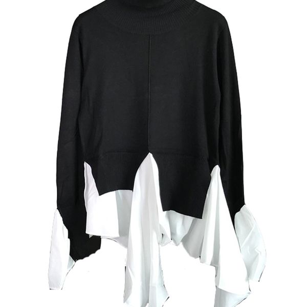 deat autumn and winter turtleneck full flare sleeves knitting patchwork shirt sweatshirt female gril's clothes wo22501 201126, Black
deat autumn and winter turtleneck full flare sleeves knitting patchwork shirt sweatshirt female gril's clothes wo22501 201126, Black