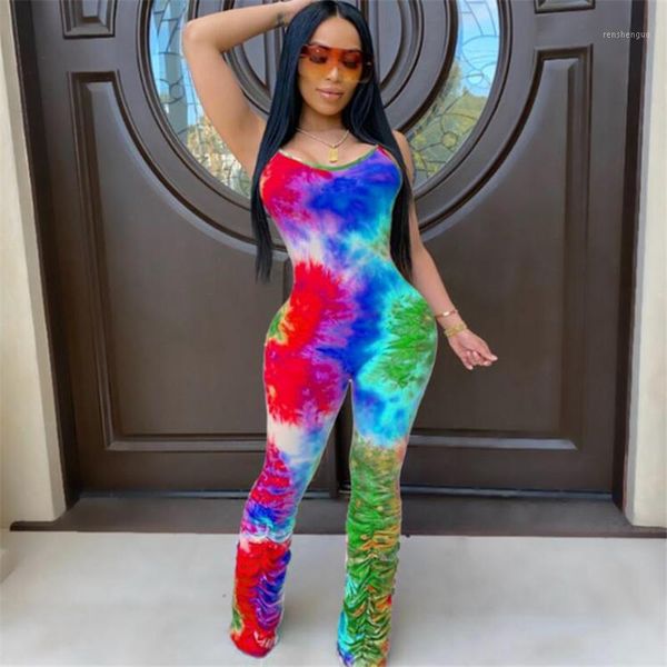 women fashion skinny spaghetti strap jumpsuit playsuit u neck sleeveless colorful tie-dye bodycon long playsuits pleated bottom1, Black;white
women fashion skinny spaghetti strap jumpsuit playsuit u neck sleeveless colorful tie-dye bodycon long playsuits pleated bottom1, Black;white