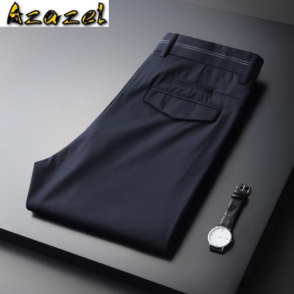 men's pants azazel silky mens luxury solid color thin ventilate casual male fashion slim fit navy young man trousers, Black
men's pants azazel silky mens luxury solid color thin ventilate casual male fashion slim fit navy young man trousers, Black