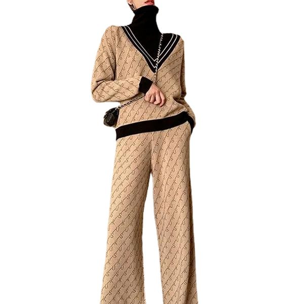 2022fw new two piece set womens tracksuit knit sweater sports sweatshirt pants sweatshirt knitting jogging suit, White
2022fw new two piece set womens tracksuit knit sweater sports sweatshirt pants sweatshirt knitting jogging suit, White