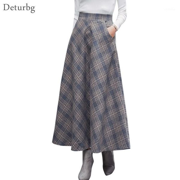 japanese style vintage plaid long skirt for women streetwear zipper elastic high waist pocket woolen skirts 2018 winter sk2421, Black
japanese style vintage plaid long skirt for women streetwear zipper elastic high waist pocket woolen skirts 2018 winter sk2421, Black