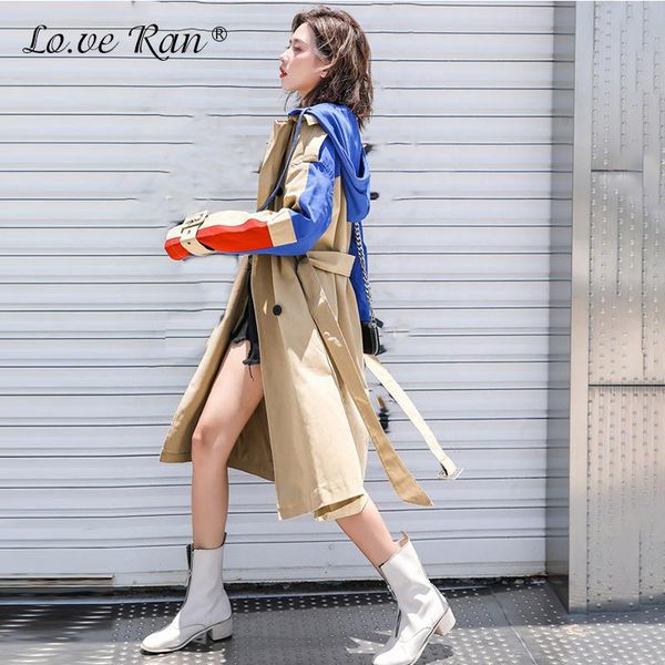 autumn cotton mid-length trench women elegant hooded sashes patchwork midi coats female 2021 spring fashion office lady trenches, Tan;black
autumn cotton mid-length trench women elegant hooded sashes patchwork midi coats female 2021 spring fashion office lady trenches, Tan;black
