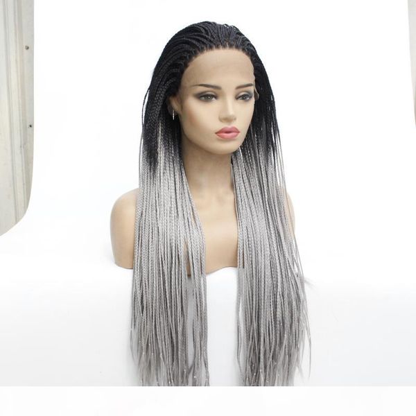 ombre grey braided wigs for white women synthetic heat resistant fiber box braiding hair glueless silver gray braided wig with baby hairs, Black;brown
ombre grey braided wigs for white women synthetic heat resistant fiber box braiding hair glueless silver gray braided wig with baby hairs, Black;brown