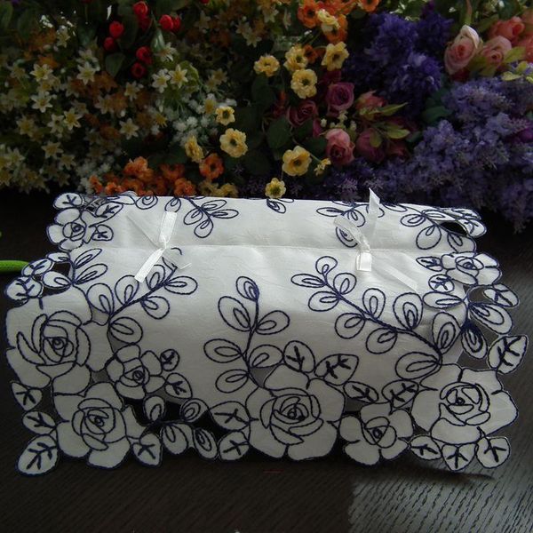 blue rose high-end luxury embroidery cloth art european style paper towel set tissue boxes
blue rose high-end luxury embroidery cloth art european style paper towel set tissue boxes