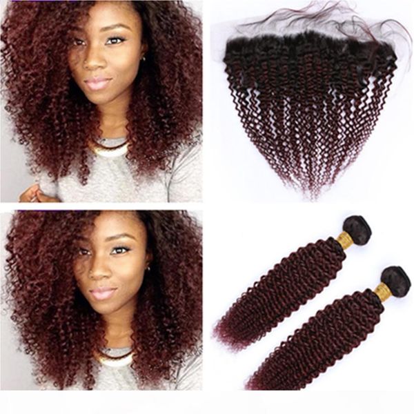 peruvian human hair wine red ombre kinky curly 2bundles and frontal closure #1b 99j ombre burgundy curly hair weaves with 13x4 lace frontal, Black
peruvian human hair wine red ombre kinky curly 2bundles and frontal closure #1b 99j ombre burgundy curly hair weaves with 13x4 lace frontal, Black