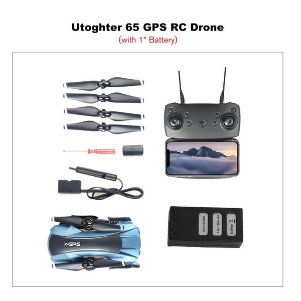 utoghter 65 gps rc drone wifi 1080p hd камеры пульт дистанционного управления самолетом режим безголового вертолет л ж / 2000mah lipo-батаре
utoghter 65 gps rc drone wifi 1080p hd камеры пульт дистанционного управления самолетом режим безголового вертолет л ж / 2000mah lipo-батаре