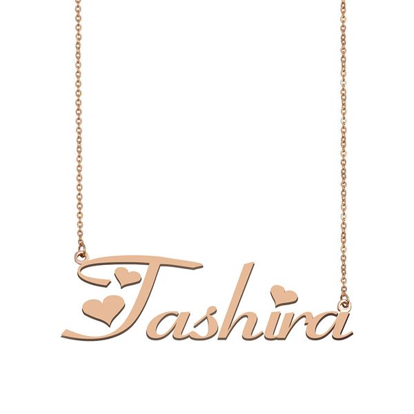 Tashira Name Necklace Custom Nameplate Pendant for Women Girls Birthday Gift Kids Best Friends Jewelry 18k Gold Plated Stainless Steel, Silver
Tashira Name Necklace Custom Nameplate Pendant for Women Girls Birthday Gift Kids Best Friends Jewelry 18k Gold Plated Stainless Steel, Silver