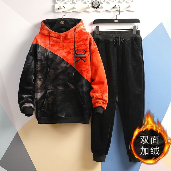 2021 new causal tracksuits men set hooded thicken fleece hoodies + sweatpant winter spring sweatshirt sportswear male letter print 9s5g, Black
2021 new causal tracksuits men set hooded thicken fleece hoodies + sweatpant winter spring sweatshirt sportswear male letter print 9s5g, Black