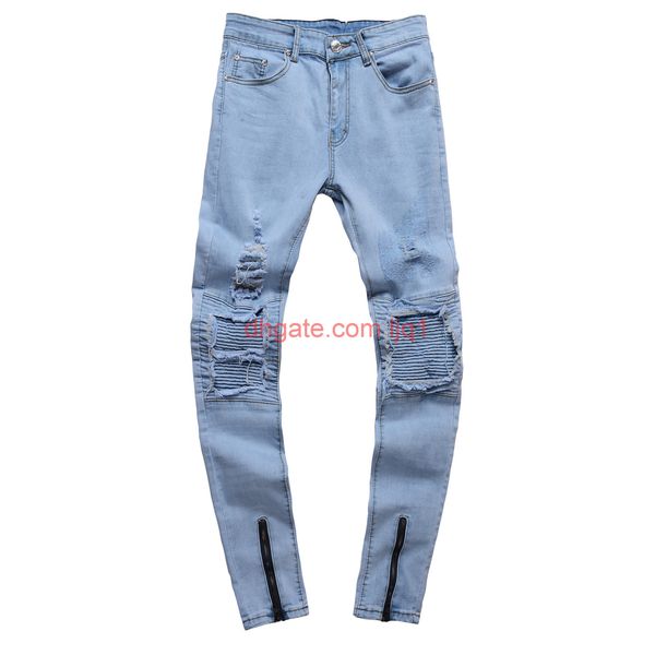 fashion mens straight slim fit hole biker jeans light -colored washed pencil pants ripped destroyed denim jeans hip hop streetwear blue
fashion mens straight slim fit hole biker jeans light -colored washed pencil pants ripped destroyed denim jeans hip hop streetwear blue