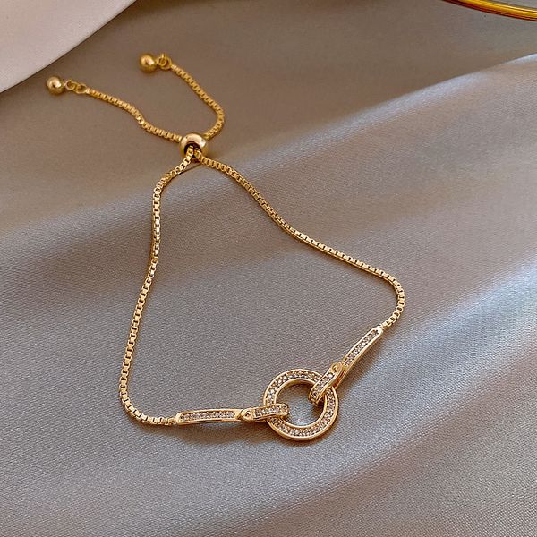 14k real gold micro inlaid with diamond ring adjustable snake bone bracelet, Silver
14k real gold micro inlaid with diamond ring adjustable snake bone bracelet, Silver