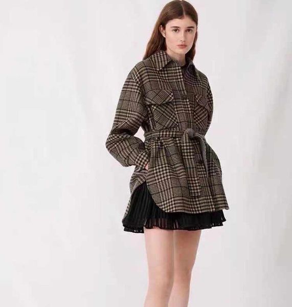 women's wool & blends french m 20 winter temperament long in british double coat with grid cloth, Black
women's wool & blends french m 20 winter temperament long in british double coat with grid cloth, Black