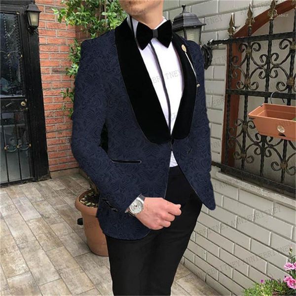 men's suits & blazers 2021 jacquard suit men 2 pieces navy blue wedding for bridegroom custom formal tuxedos slim fit blazer with pants, White;black
men's suits & blazers 2021 jacquard suit men 2 pieces navy blue wedding for bridegroom custom formal tuxedos slim fit blazer with pants, White;black