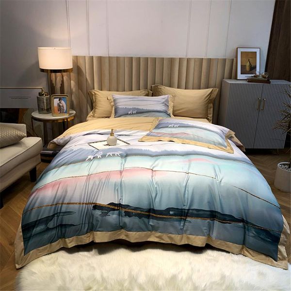 bedding sets 4 pieces bed cover set green and grey gradient color modern duvet sheets king size cotton linens
bedding sets 4 pieces bed cover set green and grey gradient color modern duvet sheets king size cotton linens