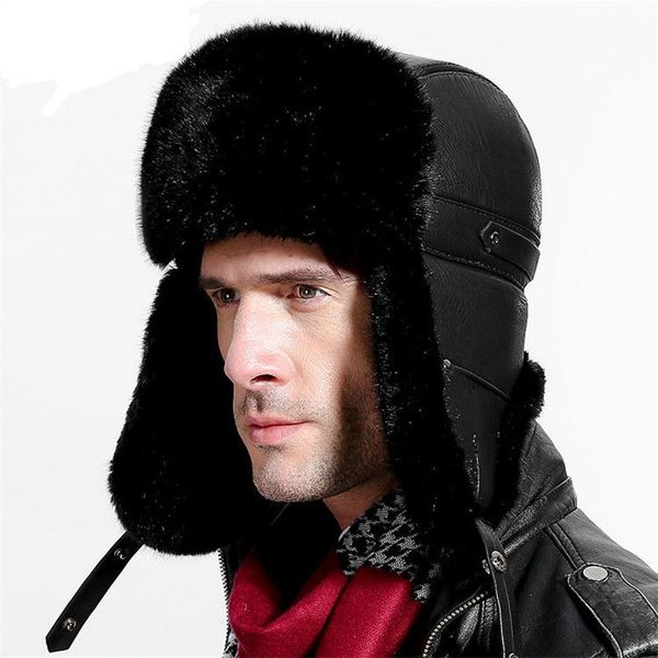 fashion resist cold bomber hats fashion imitation mink hair middle aged men's hats thicken velvet leather pu cap bbympu, Black;white
fashion resist cold bomber hats fashion imitation mink hair middle aged men's hats thicken velvet leather pu cap bbympu, Black;white
