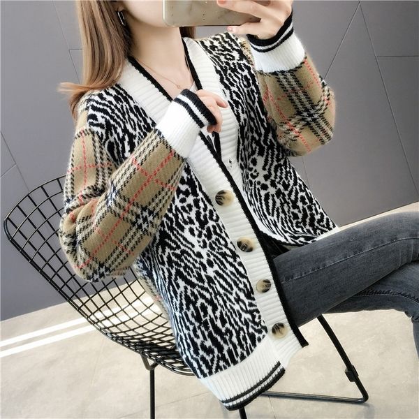 nm49a new style stitching t-shirt coat collar single stand sweatert-shirt sweaterbreasted cardigan long sleeve leopard sweater outerwear wom, White;black
nm49a new style stitching t-shirt coat collar single stand sweatert-shirt sweaterbreasted cardigan long sleeve leopard sweater outerwear wom, White;black