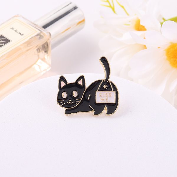 smart kiss me black cat enamel pins animal collar brooches school bag gloves badges clothes jewelry, Blue
smart kiss me black cat enamel pins animal collar brooches school bag gloves badges clothes jewelry, Blue