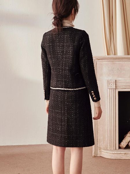 elegant suit female fall and winter clothes new blazer skirt slim fit two-piece suit, White
elegant suit female fall and winter clothes new blazer skirt slim fit two-piece suit, White