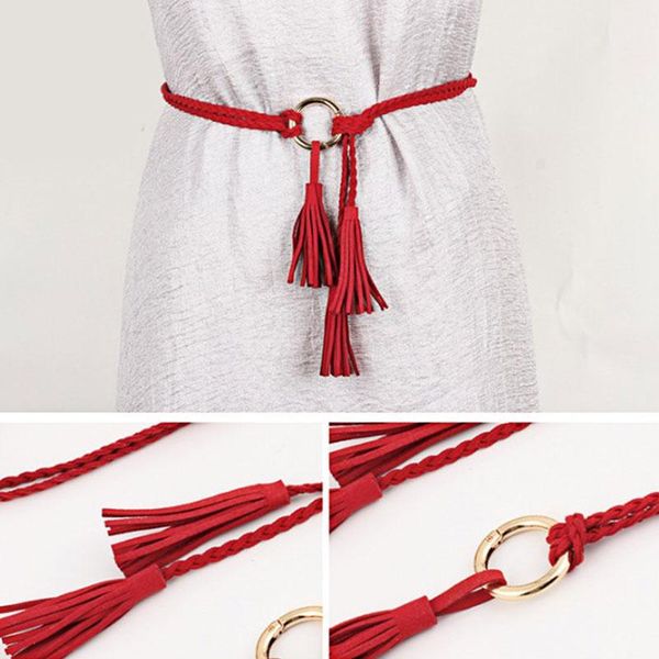 vintage weaving belts for women knitted tassel waistband golden metal round buckle cummerbundbraided belt female waist rope sqcgbo, Black;brown
vintage weaving belts for women knitted tassel waistband golden metal round buckle cummerbundbraided belt female waist rope sqcgbo, Black;brown