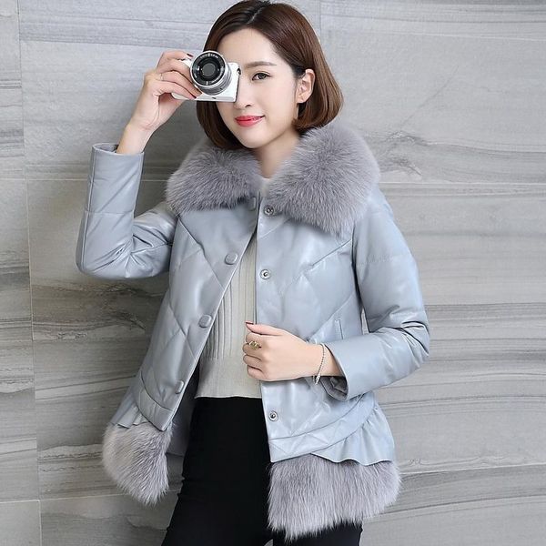 winter genuine leather women sheepskin coat women's down jackets fur collar short female jacket macaw kj904, Black
winter genuine leather women sheepskin coat women's down jackets fur collar short female jacket macaw kj904, Black
