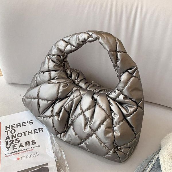 totes fashion ruffles clouds axillary bags for women handbag pu leather shoulder space down hand silvery
totes fashion ruffles clouds axillary bags for women handbag pu leather shoulder space down hand silvery