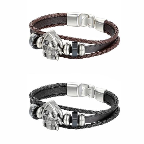 charm bracelets boniskiss vintage retrot punk cool hip hop accessorie leather multi-layer skull skeleton cufflinks bracelet men jewelry blac, Golden;silver
charm bracelets boniskiss vintage retrot punk cool hip hop accessorie leather multi-layer skull skeleton cufflinks bracelet men jewelry blac, Golden;silver