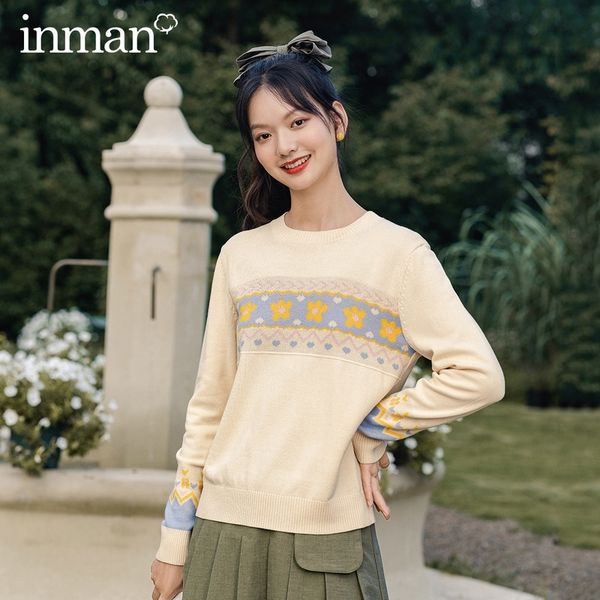 inman autumn new arrival jacquard weave sweater rib round neck knitting micro-elastic keep warm pullover sweater y200910, White;black
inman autumn new arrival jacquard weave sweater rib round neck knitting micro-elastic keep warm pullover sweater y200910, White;black