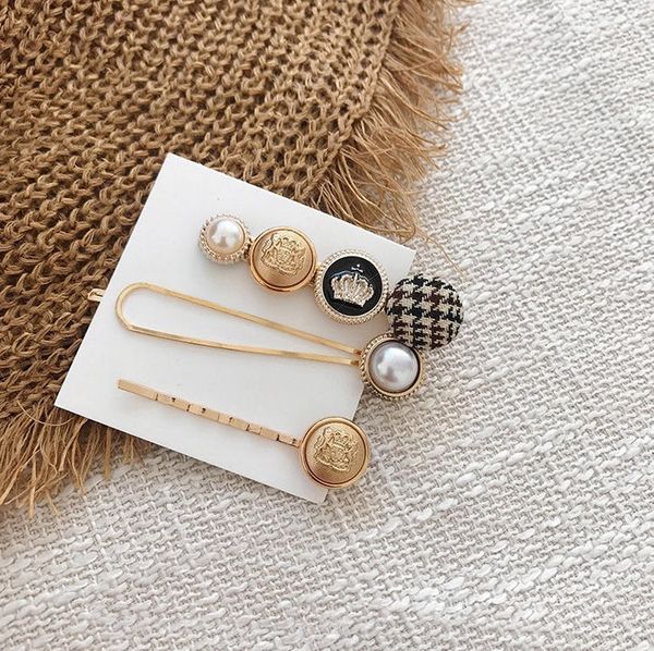 fashion hair accessories houndstooth button imitiation pearl hair clips metal heart star crystal hairpin barrett 3pcs/set
fashion hair accessories houndstooth button imitiation pearl hair clips metal heart star crystal hairpin barrett 3pcs/set