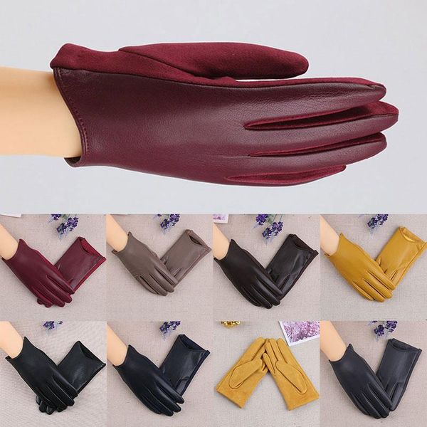 five fingers gloves leather keep warm driving touch screen suede pu women plush lined full mittens winter black, Blue;gray
five fingers gloves leather keep warm driving touch screen suede pu women plush lined full mittens winter black, Blue;gray