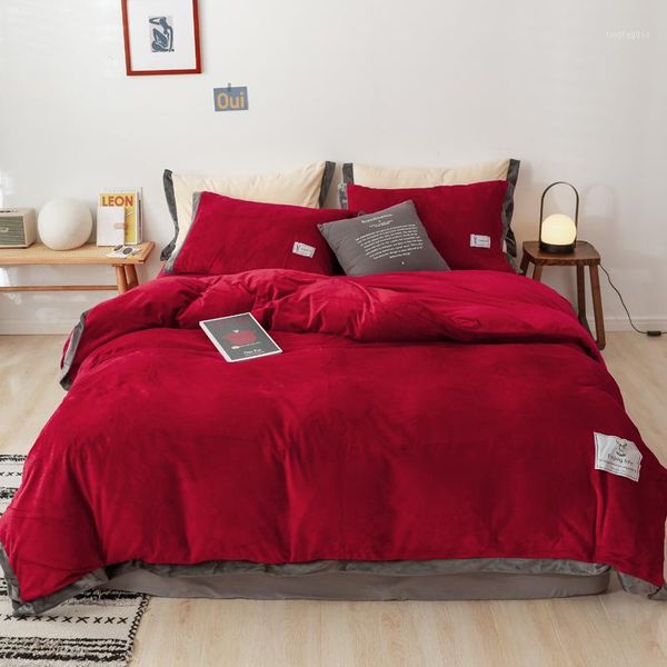 bedding sets 3/4pcs winter thick wedding set flannel fleece velvet solid color red duvet cover pillowcase sheet christmas gifts1
bedding sets 3/4pcs winter thick wedding set flannel fleece velvet solid color red duvet cover pillowcase sheet christmas gifts1