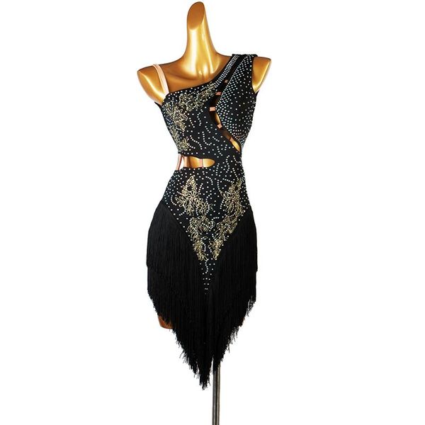 stage wear latin dance dress skirt competition costumes performing sparkly rhinestones black tassel skirtes made, Black;red
stage wear latin dance dress skirt competition costumes performing sparkly rhinestones black tassel skirtes made, Black;red