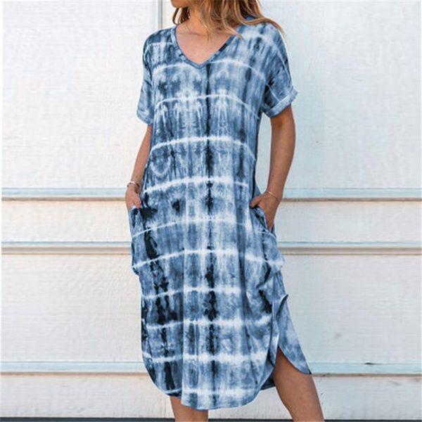 gradient printed maxi dress women short sleeve v neck casual loose summer dress beach sundress tie dye print long dresses, Black;gray
gradient printed maxi dress women short sleeve v neck casual loose summer dress beach sundress tie dye print long dresses, Black;gray
