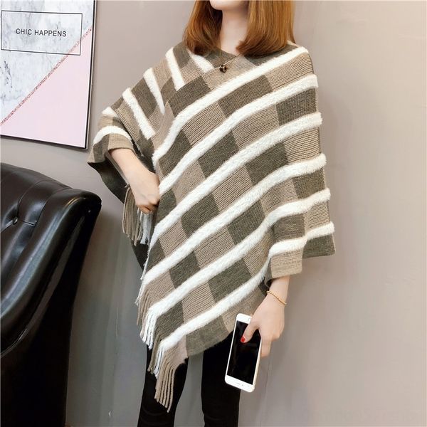 осень top shawlcloak шаль и зима новый чистый красный полосатый платок верхнего пальто средней длины летучей мыши cape вязаная кисточкой cap, White;black
осень top shawlcloak шаль и зима новый чистый красный полосатый платок верхнего пальто средней длины летучей мыши cape вязаная кисточкой cap, White;black