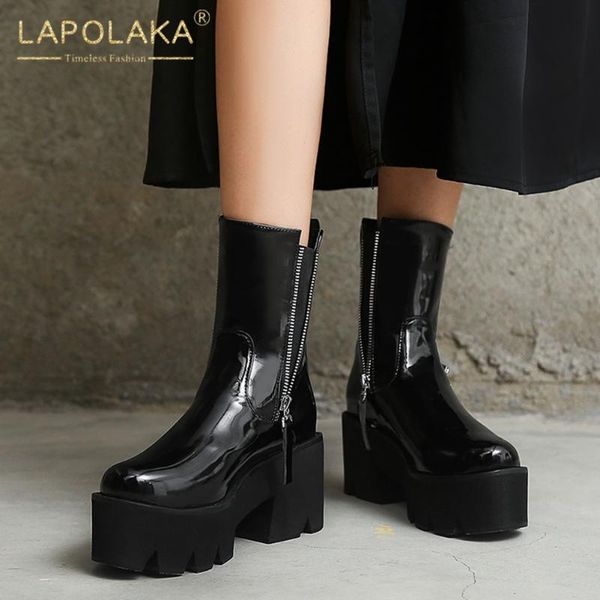lapolaka new fashion large size 43 chunky heels black shoes women boots elastic band platform zip up ankle boots female
lapolaka new fashion large size 43 chunky heels black shoes women boots elastic band platform zip up ankle boots female