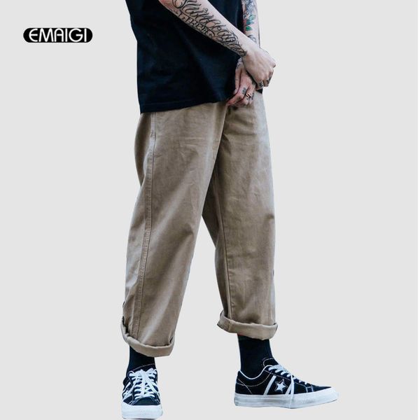 men loose casual straight pants male high street fashion hip hop cargo pants solid color overalls trousers, Black
men loose casual straight pants male high street fashion hip hop cargo pants solid color overalls trousers, Black