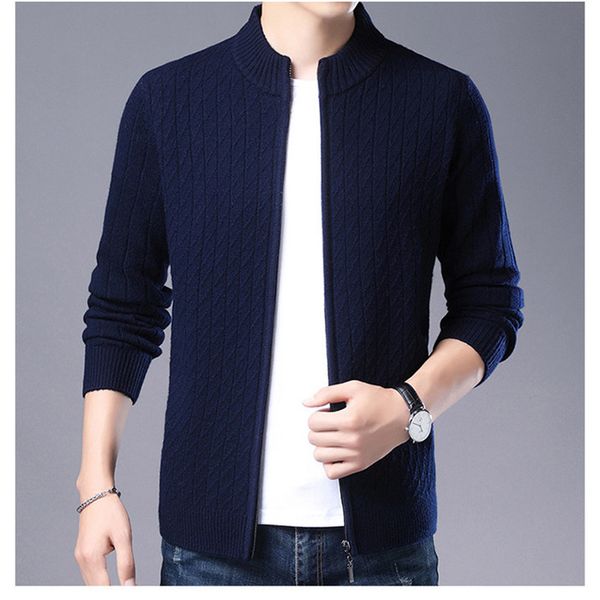 pure wool mens sweater jackets cardigan thick zipper solid color knit coats fashion autumn winter outerwear clothing, Black;brown
pure wool mens sweater jackets cardigan thick zipper solid color knit coats fashion autumn winter outerwear clothing, Black;brown