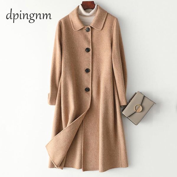 2020 uk women plus size autumn winter cassic simple wool maxi long coat female robe outerwear manteau femme1, Black 
2020 uk women plus size autumn winter cassic simple wool maxi long coat female robe outerwear manteau femme1, Black