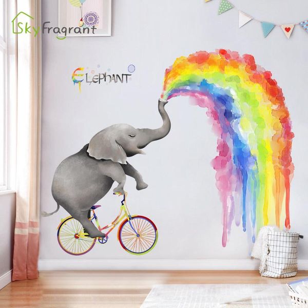large rainbow elephant wall stickers kids room decoration self-adhesive sticker bedroom decor living room wall decor home
large rainbow elephant wall stickers kids room decoration self-adhesive sticker bedroom decor living room wall decor home