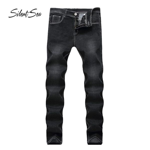 men's jeans silentsea vintage washed denim men black color stretch homme trousers straight slim jean male pants big size, Blue
men's jeans silentsea vintage washed denim men black color stretch homme trousers straight slim jean male pants big size, Blue